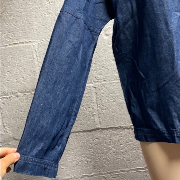 universal thread denim chambray pullover top - Picture 3 of 6